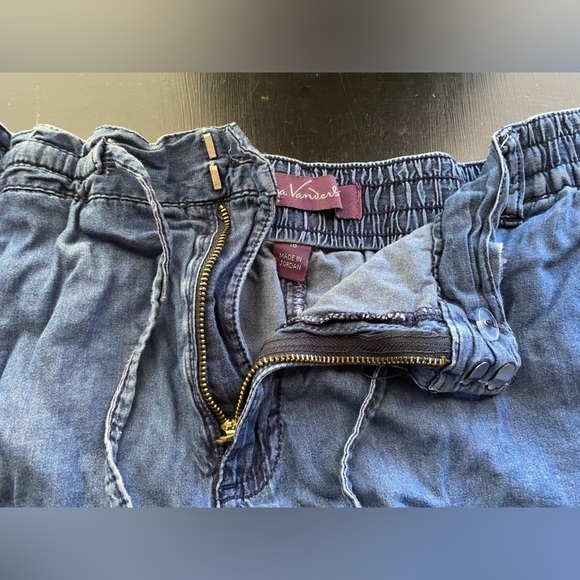 Gloria Vanderbilt Womens Plus Size 18 Elastic Drawstring Waist Denim Shorts - Picture 2 of 5